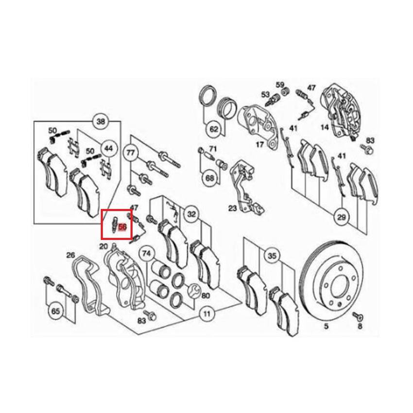 Mercedes Brake Bleeder Screw - Rear 0004207855